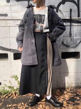 「kutir（クティール）のアイテム（その他アウター）」を使った、kutir_officialさん（レディース・159cm）の冬コーディネート
