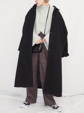 「kutir（クティール）のアイテム（その他アウター）」を使った、kutir_officialさん（レディース・159cm）の冬コーディネート