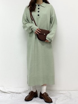 「kutir（クティール）のアイテム（ワンピース/ドレス）」を使った、kutir_officialさん（レディース・160cm）の冬コーディネート