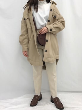 「kutir（クティール）のアイテム（その他アウター）」を使った、kutir_officialさん（レディース・160cm）の冬コーディネート