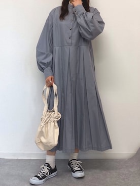 「kutir（クティール）のアイテム（ワンピース/ドレス）」を使った、kutir_officialさん（レディース・160cm）の春コーディネート