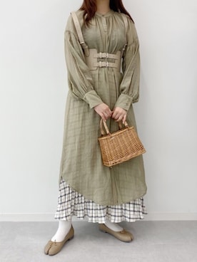 「kutir（クティール）のアイテム（ワンピース/ドレス）」を使った、kutir_officialさん（レディース・160cm）の夏コーディネート