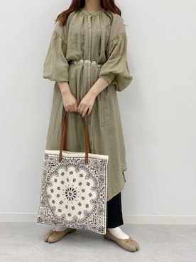 「kutir（クティール）のアイテム（ワンピース/ドレス）」を使った、kutir_officialさん（レディース・159cm）の夏コーディネート
