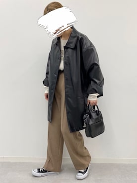「Adoon plain（アドーンプレーン）のアイテム（パンツ）」を使った、kutir_officialさん（レディース・159cm）の秋コーディネート