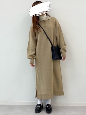 「kutir（クティール）のアイテム（ワンピース/ドレス）」を使った、kutir_officialさん（レディース・160cm）の秋コーディネート