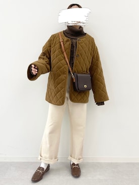 「kutir」｜「アイテム（ブルゾン）」を使った、kutir_officialさん（レディース・160cm）の冬コーディネート