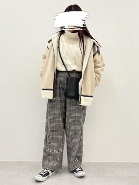 「kutir」｜「アイテム（ブルゾン）」を使った、kutir_officialさん（レディース・160cm）の冬コーディネート