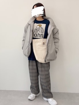 「kutir」｜「アイテム（ブルゾン）」を使った、kutir_officialさん（レディース・160cm）の冬コーディネート