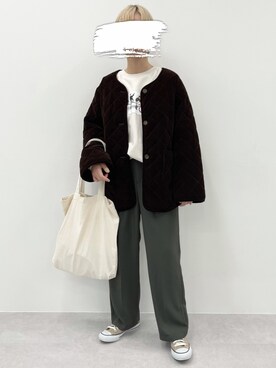 「kutir」｜「アイテム（ブルゾン）」を使った、kutir_officialさん（レディース・159cm）の冬コーディネート