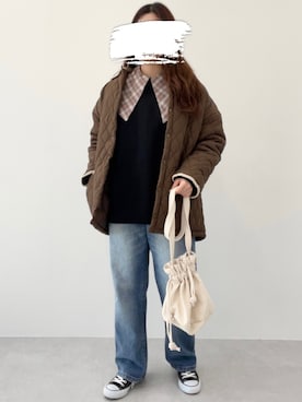 「kutir」｜「アイテム（ブルゾン）」を使った、kutir_officialさん（レディース・160cm）の冬コーディネート