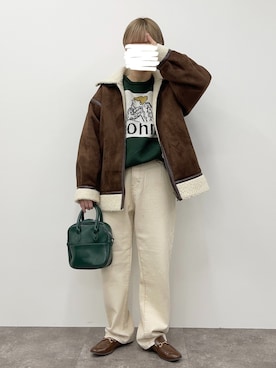 「kutir」｜「アイテム（ブルゾン）」を使った、kutir_officialさん（レディース・165cm）の冬コーディネート