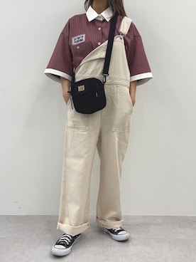 「kutir（クティール）のアイテム（オールインワン・サロペット）」を使った、kutir_officialさん（レディース・154cm）の春コーディネート