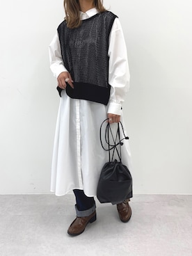 「kutir（クティール）のアイテム（ワンピース/ドレス）」を使った、kutir_officialさん（レディース・155cm）の春コーディネート