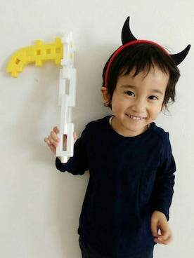 「悪魔」｜keijinさん（キッズ・90cm）の秋コーディネート