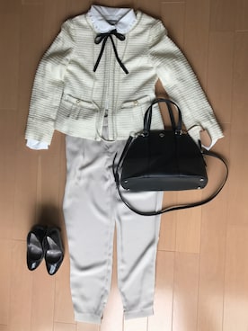 「ボウタイブラウス」｜mamamaiさん（レディース・159cm）の春コーディネート