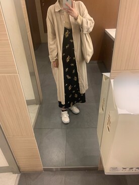 「LOWRYS FARM（ローリーズファーム）のＦＬトートＢＡＧ　844093（トートバッグ、ホワイト系）」を使った、tsumugi さん（レディース・154cm）の春コーディネート