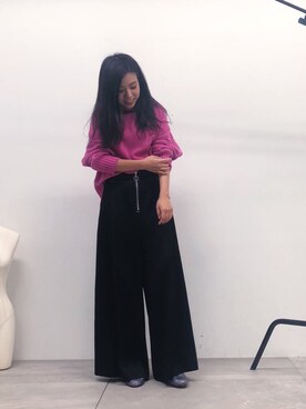 「アイテム（ブーツ、シルバー系）」を使った、AYANOさん（レディース・152cm）の冬コーディネート