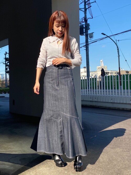 コムサデモード チュールロングスカート美品（538） - ロングスカート