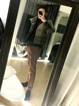 「Paul Smith（ポールスミス）のアイテム（ダウンジャケット/コート）」を使った、シンタロウさん（メンズ・175cm）の冬コーディネート