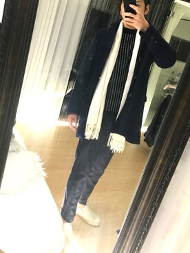 「COLOMBO（コロンボ）のアイテム」を使った、シンタロウさん（メンズ・175cm）の冬コーディネート