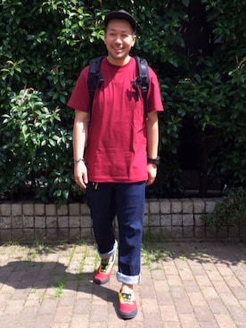 「HUF（ハフ）のアイテム（アナログ腕時計）」を使った、TANKさん（メンズ・162cm）の夏コーディネート
