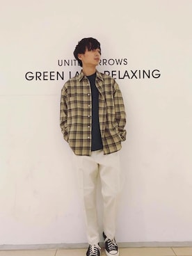 「united arrows」｜824staffさん（メンズ・168cm・20代）の冬コーディネート