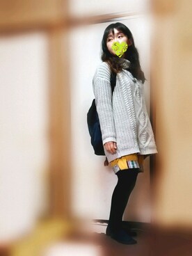 「トンボネックレスのアイテム（ネックレス、ゴールド系）」を使った、トミーサクさん（レディース・152cm）の春コーディネート