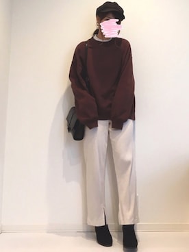 「スーパーオーバーサイズスウェット」｜みゆきちさん（レディース・161cm）の秋コーディネート