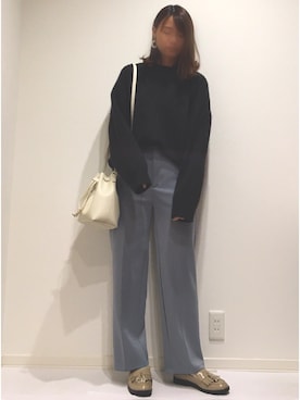 「タッセルローファー」｜みゆきちさん（レディース・161cm）の冬コーディネート