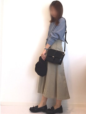 「ワッフル」｜「アイテム（アナログ腕時計）」を使った、みゆきちさん（レディース・161cm）の春コーディネート