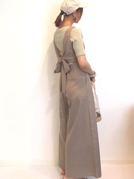「ピスタチオ」｜「アイテム（オールインワン・サロペット）」を使った、みゆきちさん（レディース・161cm）の夏コーディネート