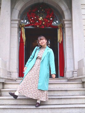 「AVAN LILY（アヴァンリリィ）のアイテム（ワンピース/ドレス）」を使った、Fuju:)さん（レディース・153cm）の冬コーディネート