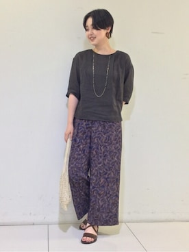 「アイテム（ゴールド系）」を使った、honokaさん（レディース・162cm）の夏コーディネート