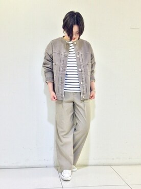 「マリンコーデ」｜「アイテム（ブルゾン）」を使った、honokaさん（レディース・162cm）の冬コーディネート