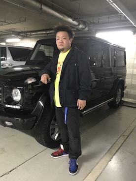 「Jordan」｜「アイテム（ミリタリージャケット）」を使った、ANDSUNS さん（メンズ・176cm）の冬コーディネート