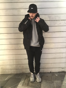 「airmax」｜「アイテム（ブルゾン）」を使った、ANDSUNS さん（メンズ・174cm）の冬コーディネート