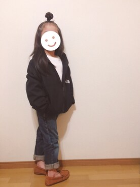 「こども ビームス（コドモビームス）のアイテム（ナイロンジャケット）」を使った、mさん（キッズ・120cm）の秋コーディネート