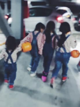 「wearhalloween2017」｜「アイテム（オールインワン・サロペット）」を使った、mさん（キッズ・120cm）の秋コーディネート