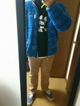 「VANS AUTHENTIC」｜波健さん（メンズ・169cm）の冬コーディネート