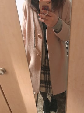 「NATURAL BEAUTY BASIC（ナチュラルビューティーベーシック）のアイテム（その他アウター）」を使った、mimiさん（レディース・152cm）の冬コーディネート