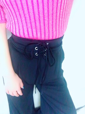 「archives（アルシーヴ）のアイテム（スラックス）」を使った、yukiさん（レディース・158cm）の秋コーディネート