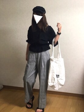 「スポサン」｜「アイテム（キャスケット）」を使った、Sakuraさん（レディース・158cm）の夏コーディネート