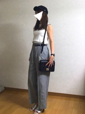 「シルバー」｜「アイテム（キャスケット）」を使った、Sakuraさん（レディース・158cm）の秋コーディネート