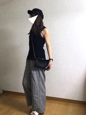 「スポサン」｜「アイテム（キャスケット）」を使った、Sakuraさん（レディース・158cm）の秋コーディネート