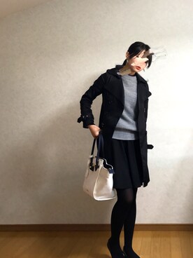 「CECIL McBEE（セシルマクビー）のアイテム（トレンチコート）」を使った、Sakuraさん（レディース・158cm）の秋コーディネート
