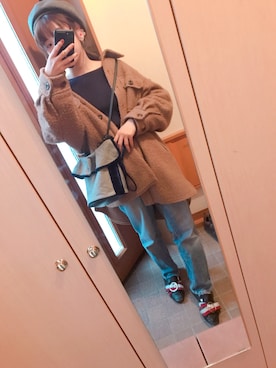 「Casselini（キャセリーニ）のアイテム（ハンチング/ベレー帽）」を使った、ヒさん（レディース・155cm）の秋コーディネート