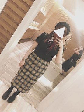 「one after another NICE CLAUP（ワンアフターアナザーナイスクラップ）のアイテム（ハンチング/ベレー帽）」を使った、yunaさん（レディース・158cm）の夏コーディネート