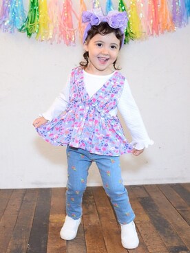 「Caldia（カルディア）のアイテム」を使った、こどもの森e-shopさん（キッズ・90cm）の冬コーディネート