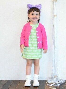 「Caldia（カルディア）のアイテム」を使った、こどもの森e-shopさん（キッズ・90cm）の冬コーディネート