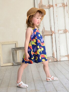 Moujonjon ムージョンジョン の 涼感天竺フルーツ柄ワンピース ワンピース Wear